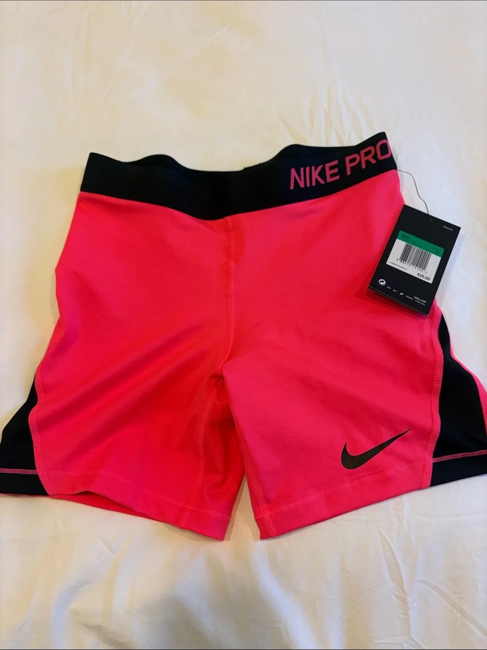 NWT!  Girls XL Nike Pink and Black Pro Bike Shorts